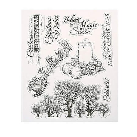 - Christmas Clear Stamp for DIY Scrapbooking Album Paper Cards Making Decor