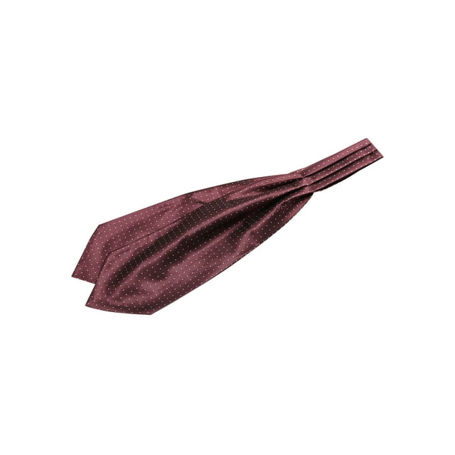 INSPIRE CHIC Cravate à Pois Ascot pour Homme Cravate Formelle de Soirée Rouge Vin Jaune Taille Unique
