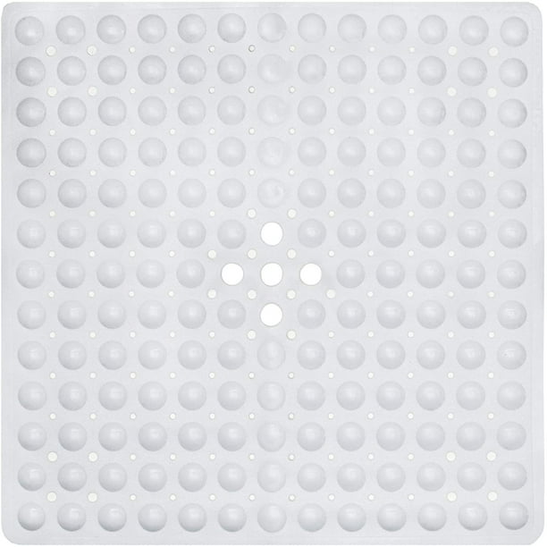 Shower Mat Square Non Slip Large Bath Mat for Bathtub Suction Cup