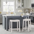 thumbnail image 1 of Hillsdale Furniture Fiddler Backless Counter Height Saddle Stool, White, 1 of 2