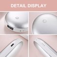 thumbnail image 2 of Aluminum Alloy Rechargeable Hand Warmer 5000mAh, 3 Heat Settings Constant Temperature 2 in 1 Power Bank for Phones Winter Outdoor Sports Commuting Emergency Use, 2 of 9