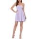 thumbnail image 2 of VESTIDO SIN TIRANTES DE CUELLO EN FORMA DE CORAZÓN DE INSPIRE CHIC, VESTIDO MINI ACAMPANADO, LILA CLARO M, 2 of 6