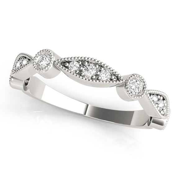 AoneJewelry Aone Jewelry 0.15 Carat Natural White Diamond (H-I,I1-I2) With Infinity Design Wedding Engagement Band For Woman Crafted In 18K Solid Rose White & Yellow Gold