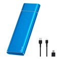thumbnail image 2 of Reemplazo de la transferencia de datos de de de USB SSD portátil de aleación de aluminio de alto rendimiento para teléfonos - Azul de 2TB Azul 2TB SM SunniMix unidad de estado sólido, 2 of 8