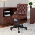 thumbnail image 2 of Cabot Mid Back Tufted Office Chair in Harvest Cherry Leather, 2 of 7