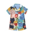 thumbnail image 2 of Utoimkio Clearance Toddler Baby Boy Girls 2Pcs Summer Pajamas Set Kids Cute Print Clothes Short Sleeve T-Shirt Tops & Shorts Two Piece Summer Outfits, 2 of 3