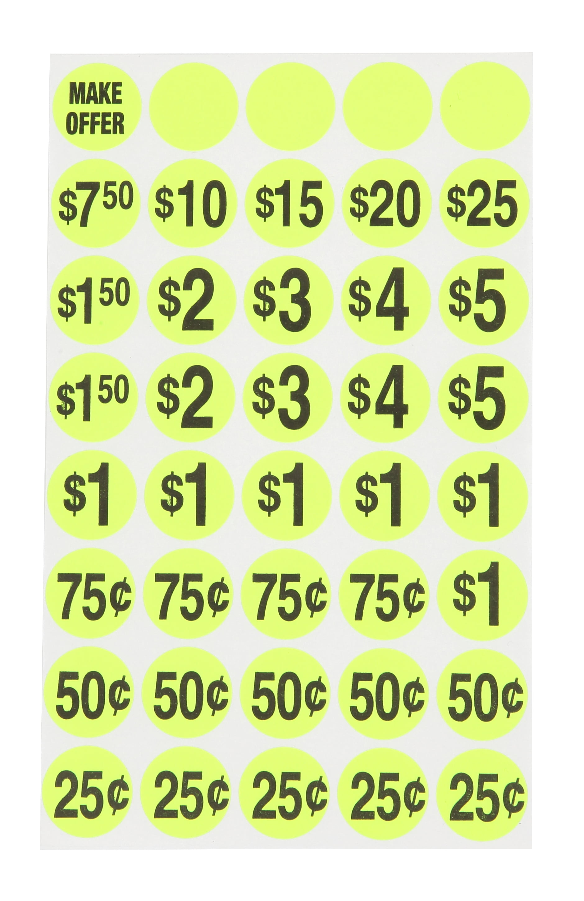 Sunburst Systems 7037 Orange 1,000 count pre-priced label stickers for Garage and Yard Sale