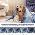 thumbnail image 4 of Manta Búfalo Tartán Franela Lana Doble Reina Rey Tamaño Navidad Cuadros Suave Sofá Velloso Felpa Liviano para Diván Sofá Cama Azul y blanco 150 x 200 cm Unique Bargains, 4 of 11