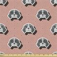 thumbnail image 1 of Dog Upholstery Fabric by the Yard, Beagle Puppies with Sunglasses Abstract Geometric Pattern Checkered Squares, Decorative Fabric for DIY and Home Accents, 2 Yards, Red Grey Pale Grey by Ambesonne, 1 of 4