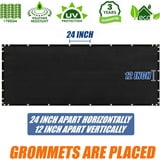 Amgo Custom Made 4' x 10' Black Fence Privacy Screen Windscreen with ...