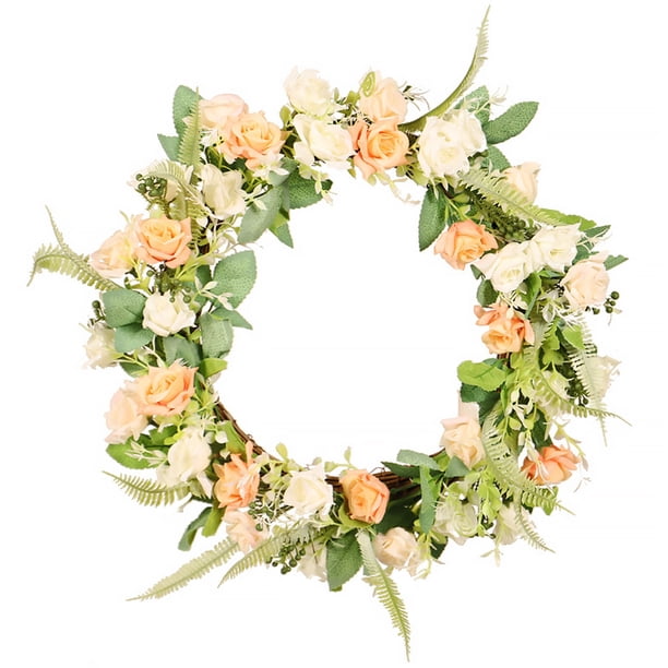 Guirnalda de flores artificiales para colgar en la puerta, simulación, guirnalda de rosas, oficina en casa, adorno de flores falsas, tipo 1 Vogacara HA9089-01B