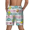 thumbnail image 3 of Kdxio Space Doodle Print Men'S Swim Trunks With Compression Liner 7 Inch Inseam Quick Dry Swim Shorts, 3 of 7