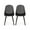 Black, variant on GDF Studio Yazmeen Outdoor Modern Dining Chairs, Set of 2, Black