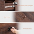 thumbnail image 5 of WAMPAT 110"W Large TV Stand,3-in-1 Farmhouse Entertainment Center with Storage Barn Door Cabinet,TV Console Table With Media Cabinet and Drawers for Living Room,Bedroom,Rustic Brown, 5 of 8