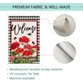 thumbnail image 6 of Baccessor Spring Summer Geranium Welcome Garden Flag Double Sided Summer Bee Red Floral Buffalo Plaid Small Burlap Yard Flag House Seasonal Farmhouse Outside Outdoor Decoration 12.5 x 18 Inch, 6 of 6