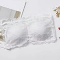 thumbnail image 2 of PEASKJP Women's Strapless Bra Unlined Underwire Minimizer Plus Size Support (White,M), 2 of 5