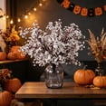 thumbnail image 4 of Halloween Artificial Flower Branches Fall Floral Bouquet Spooky Decor Faux Flowers Centerpiece Mantel Table Decoration Party Wedding Home Indoor Outdoor Arrangement, 4 of 6