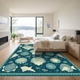 thumbnail image 3 of ODIKA 8'x10' Machine Washable Non-Slip Area Rug, Beachy Teal High Traffic Rug, Blue, 1050376, 3 of 7