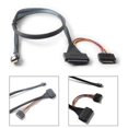 thumbnail image 2 of Cable adaptador PCIE4.0 SlimSAS SFF8654 4i a SFF8639 U.2 con cable de alimentación SATA, 2 of 5