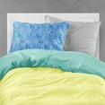 thumbnail image 2 of Watercolor Dark Blue Winter Snowflakes Fabric Standard Pillowcase, 2 of 2