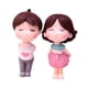 thumbnail image 4 of Toppers toppers novios figuras de novio diseño de la decoración del hogar decoración del hogar muñecas para proyectos de arte fiestas de despedida de Rosa, 4 of 8