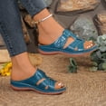 thumbnail image 2 of Jsaierl Women's Orthopedic Open Toe Slide Sandals, Adjustable Strap Flat Sandals with Arch Support, Comfortable Non-Slip Casual Summer Shoes for Outdoor Walking & Daily Wear, 2 of 7