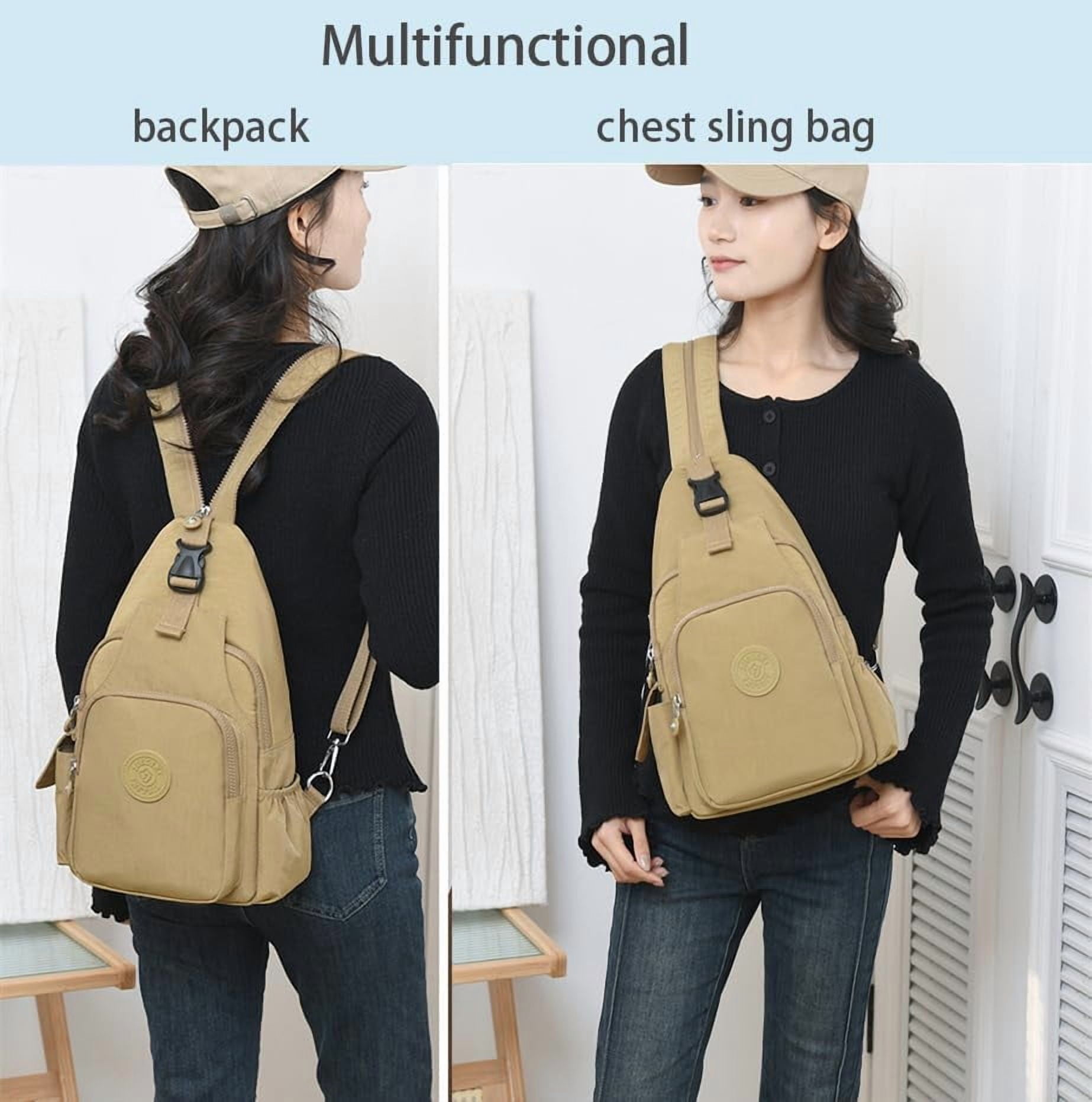 Small Backpack Purse for Women Convertible Sling Bag Mini Anti-theft Travel Bag Nylon Casual Daypack