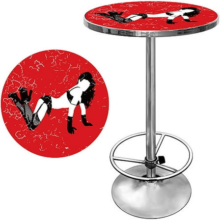 Trademark Shadow Babes B Series 42" Pub Table, Chrome