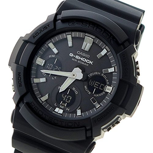 2018 GAS100B 1ACR Watch G SHOCK NEW BIG CASE SOLAR BLACK IP BLACK