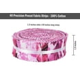 thumbnail image 6 of Soimoi 40Pcs Tie Dye Print Precut Fabrics Strips Roll Up 1.5x42inches Cotton Jelly Rolls For Quilting - Purple, 6 of 9