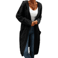 thumbnail image 3 of Langwyqu Autumn Winter Women Knit Long Hooded Cardigan Sweater With Pocket, 3 of 5