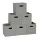 thumbnail image 1 of Set de 6 cubos plegables para almacenamiento Household Essentials, color gris, 1 of 5