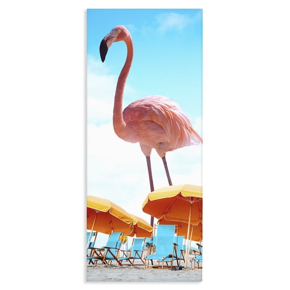 Stupell Industries Tropical Giant Tropical Flamingo Beach Canvas Art, 17 x 40, by Ziwei Li