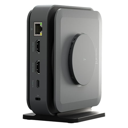 j5create - USB-C Dual 4K HDMI Docking Station with 15W Wireless Charging - Space Grey