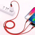 thumbnail image 2 of 3 In 1 Multifunction Fast Phone Charging Cable Compatible with Iphone Type C Cable, 4FT，Black, 2 of 5