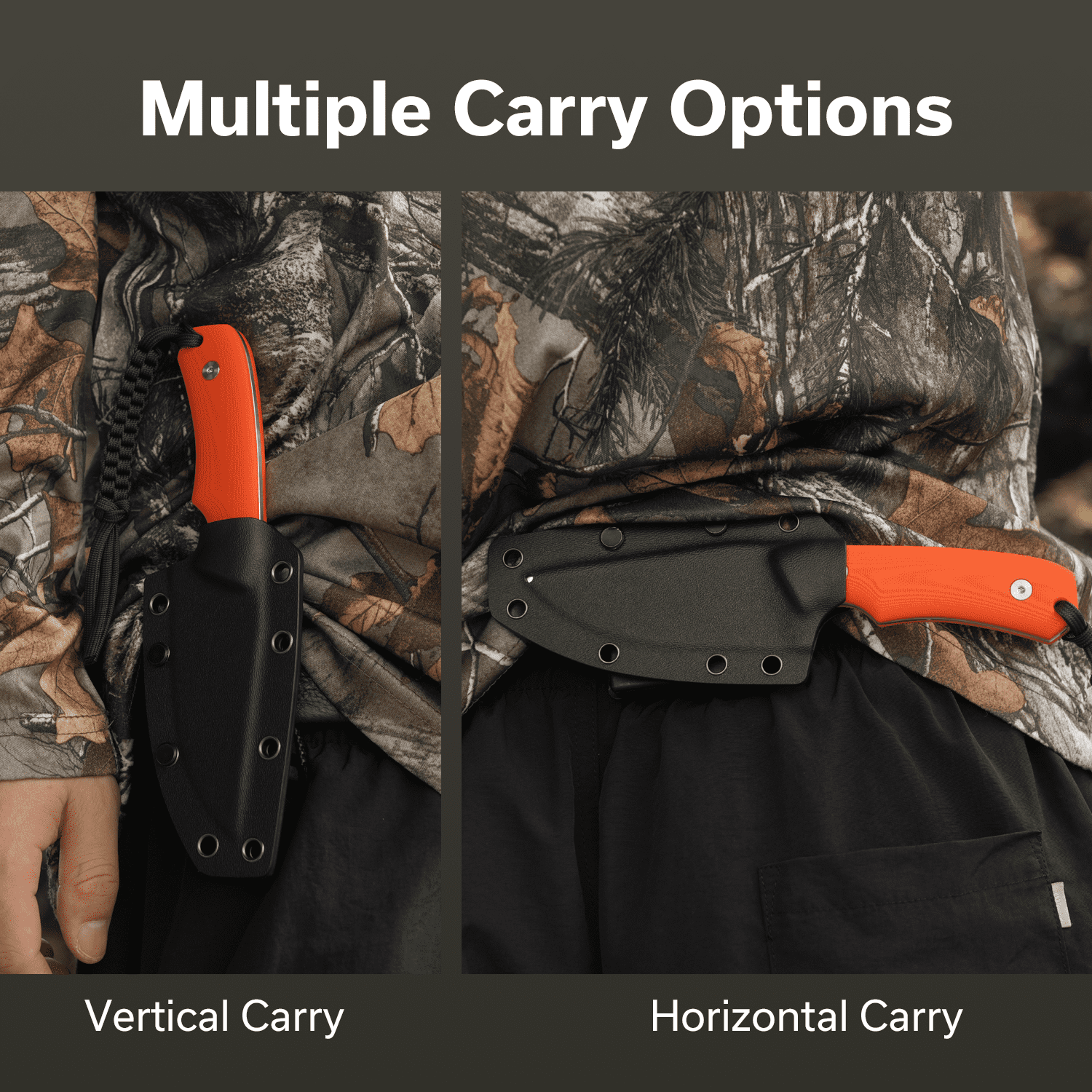 CIVIVI Knives Gander Fixed Blade Orange G10 & 14C28N Stainless Steel Knife C24058B-1