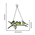 thumbnail image 2 of Xihbxyly Colgante de 4 Pájaros, Diseño Colorido de Hierro Pintado a Mano, Alegre Decoración para Ventanas, Ilumina Cualquier Espacio, con Ventosa, Arte Único Hecho a Mano, Gran Regalo para Seres Quer, 2 of 4