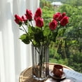 thumbnail image 4 of Flor artificial que se siente hidratante, rosa artificial, planta para boda, decoración del hogar, arreglo floral en maceta, planta verde, 4 of 6