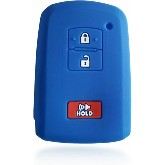 Silicone Cover Skin Case Fob Entry for Toyota 4 Runner Tacoma Smart Remote Key (blue)