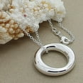 thumbnail image 2 of GKNET 925 Sterling Silver Sleek Circle Pendant Necklace Snake Chain Fashion Jewelry-default, 2 of 4
