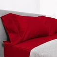 thumbnail image 2 of DNG Creations 6 Piece Zipper Sheet Set - Include (1 Fitted Sheet Base, 2 Base Sheet has Zipper, 1 Flat Sheet And 2 Pillowcase)18 Inch Deep Pocket ( Solid Red /King ), 2 of 7