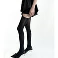 thumbnail image 3 of Huhudde Women's Oil Glossy Pantyhose Nylon Silk Stockings Thigh High Stockings Tights Suspender Pantyhose Garter Belt Tights, 3 of 12