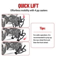 thumbnail image 4 of Kojooin Motorcycle Rear Wheel Lift Stand with Clamp Plates and V-Style Support Head, Universal Fit, 440 lb Capacity, 4 of 8