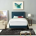 thumbnail image 6 of Virginia Twin Fabric Platform Bed with Round Splayed Legs Azure, 6 of 6