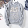 thumbnail image 3 of Gibobby Blusa Mujer Sudadera sin capucha para mujer Sudadera casual de otoño de manga larga Blusa ligera con botones en la parte superior（Gris， XXL), 3 of 5