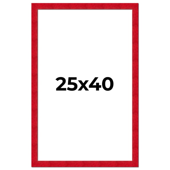 25x40 Frame Red Burl Solid Wood Picture Frame Width 1.75 Inches | Interior Frame Depth 0.5 Inches |