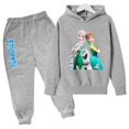 thumbnail image 3 of Conjunto de chándal de Disney Frozen para niñas, sudaderas y pantalones con capucha de Frozen Elsa, ropa deportiva para niños, traje deportivo de moda, 3 of 5