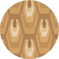 thumbnail image 1 of Ahgly Company Indoor Round Patterned Cantaloupe Orange Area Rugs, 8' Round, 1 of 6