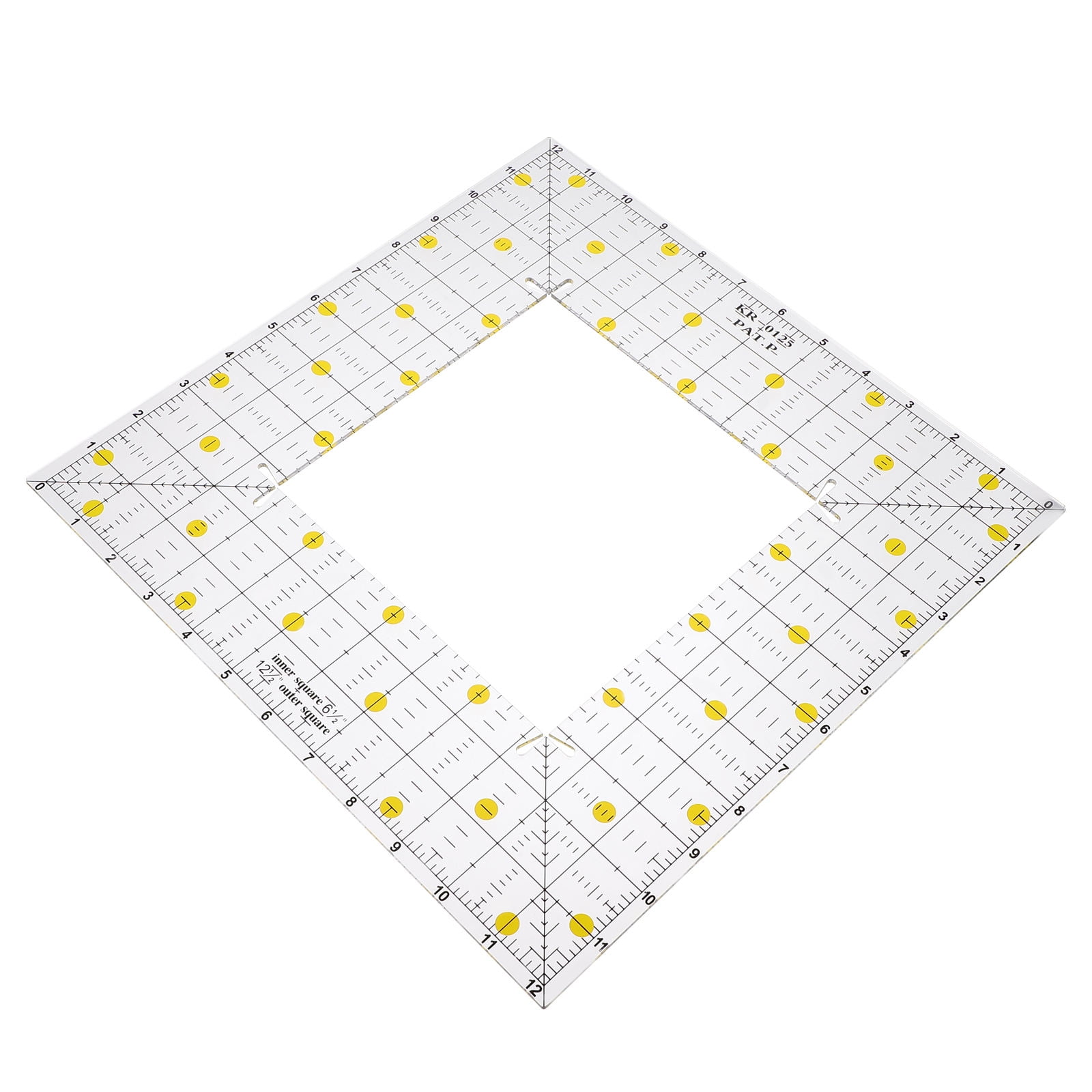 Hemoton 2 pcs  Hollow Quilting Ruler Patchwork Tailor Ruler Fabric Ruler DIY Sewing Supply