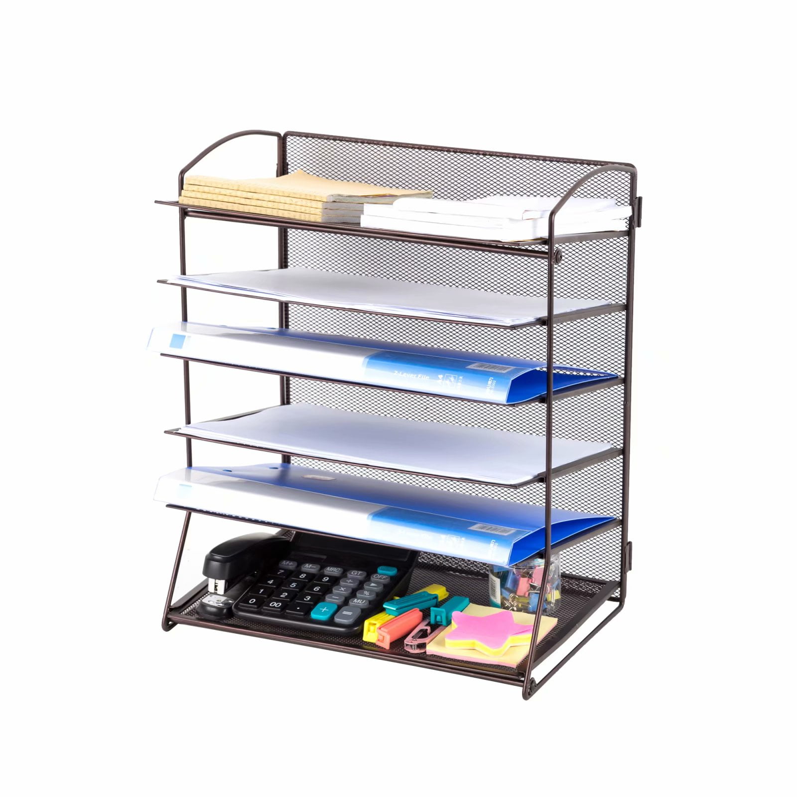 HGMart 6Tier Desktop Tray Organizer Wall Mount File Holder Organizer